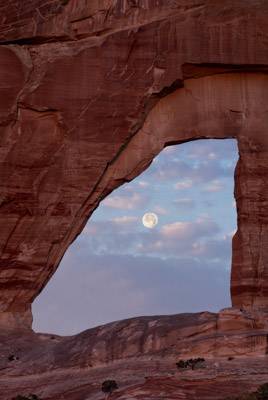 Strawberry Moon at White Mesa Arch